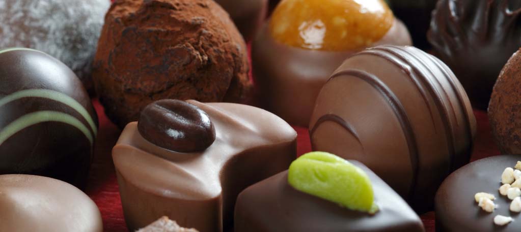 Chocolates closeup